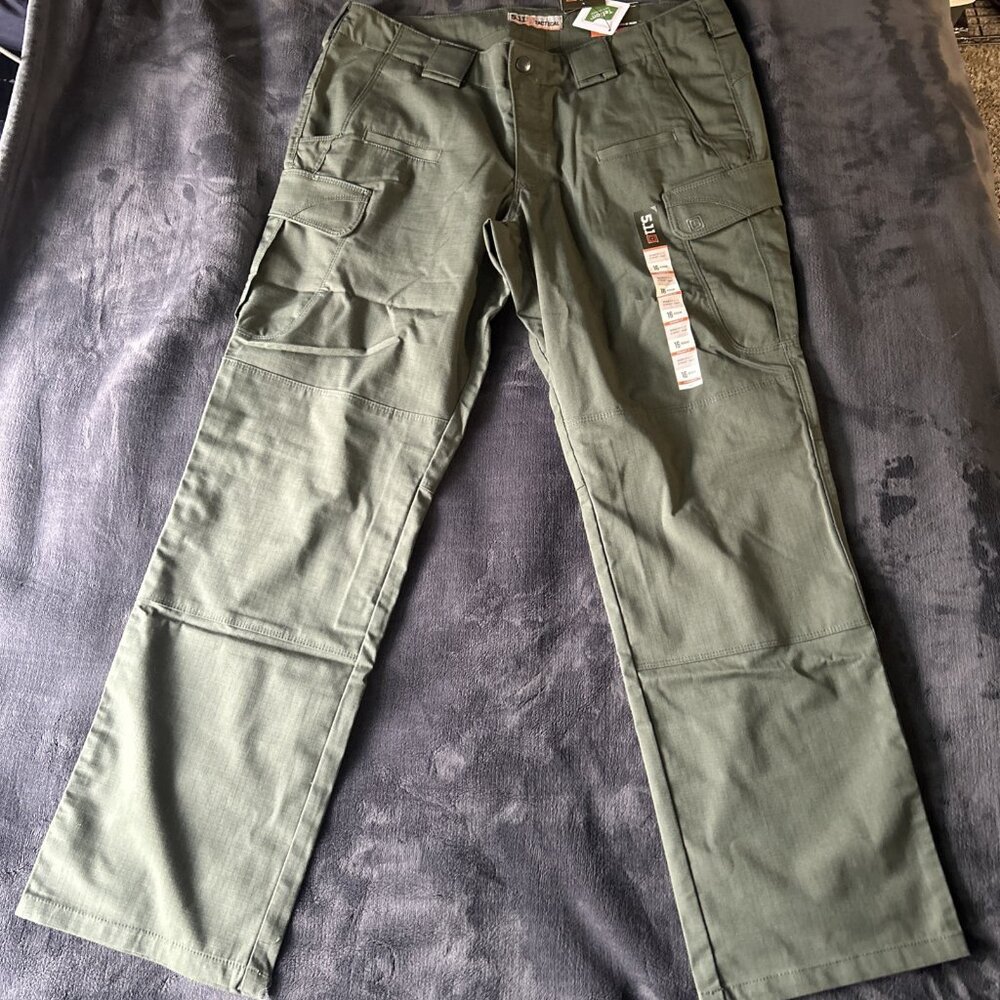 5.11 STRYKE WOMEN'S PANTS, REGULAR SIZE 16 TDU GREEN 64386